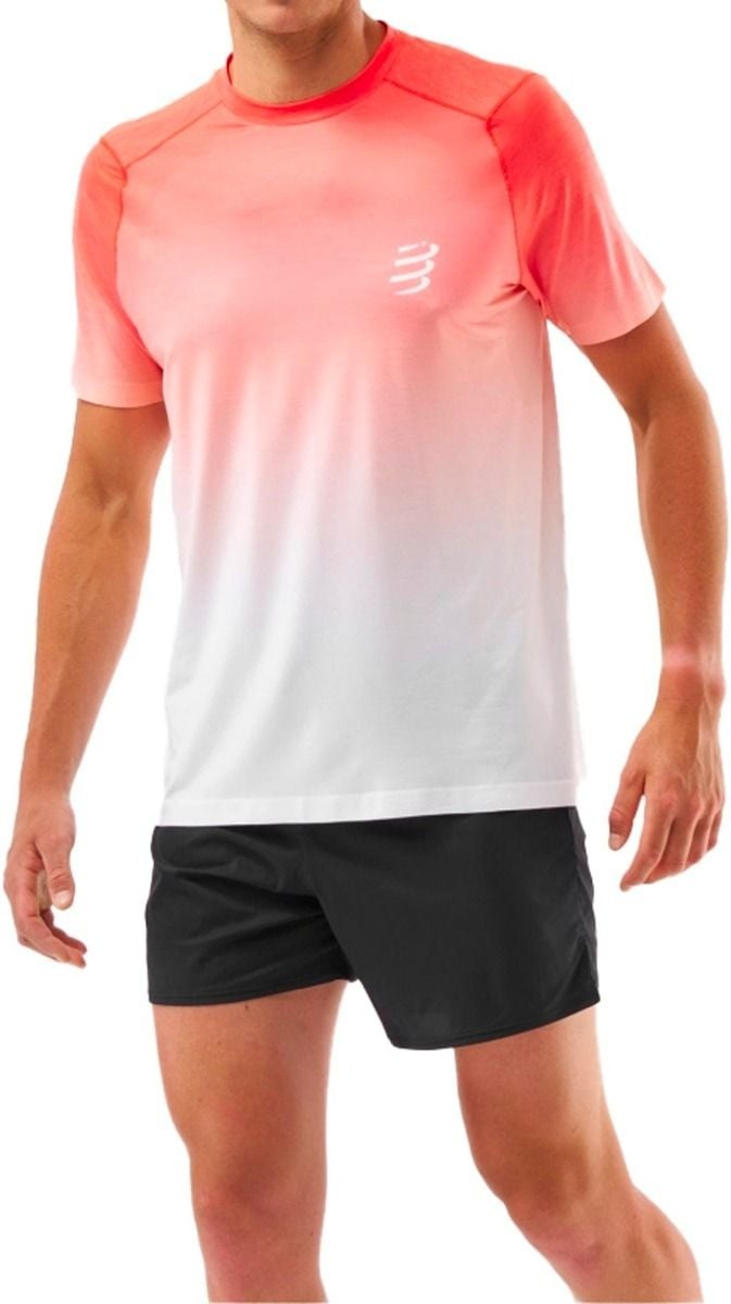 Performance SS Tshirt M Fluo Red/White