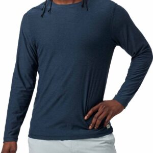 L/S Strato Tech Tee M Navy Heather